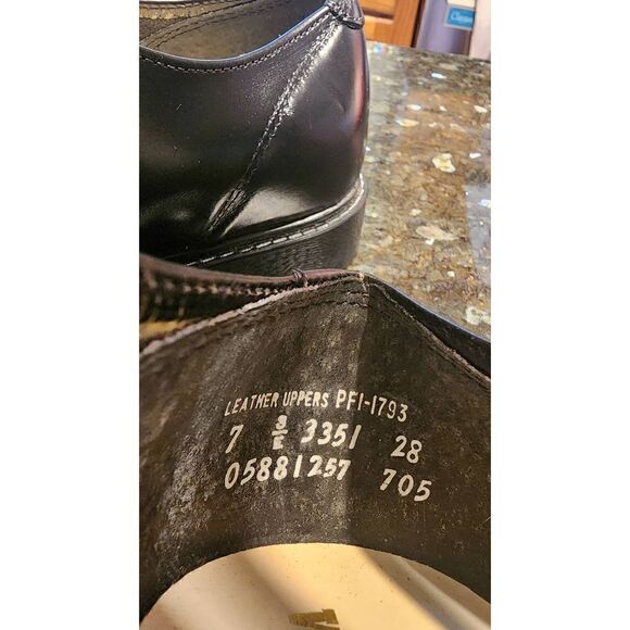 Wolverine vintage Oxford lace up black leather oil resistant shoe size 7 - Picture 7 of 10